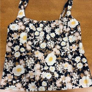 Abercrombie & Fitch Floral Camisole in Black and Cream